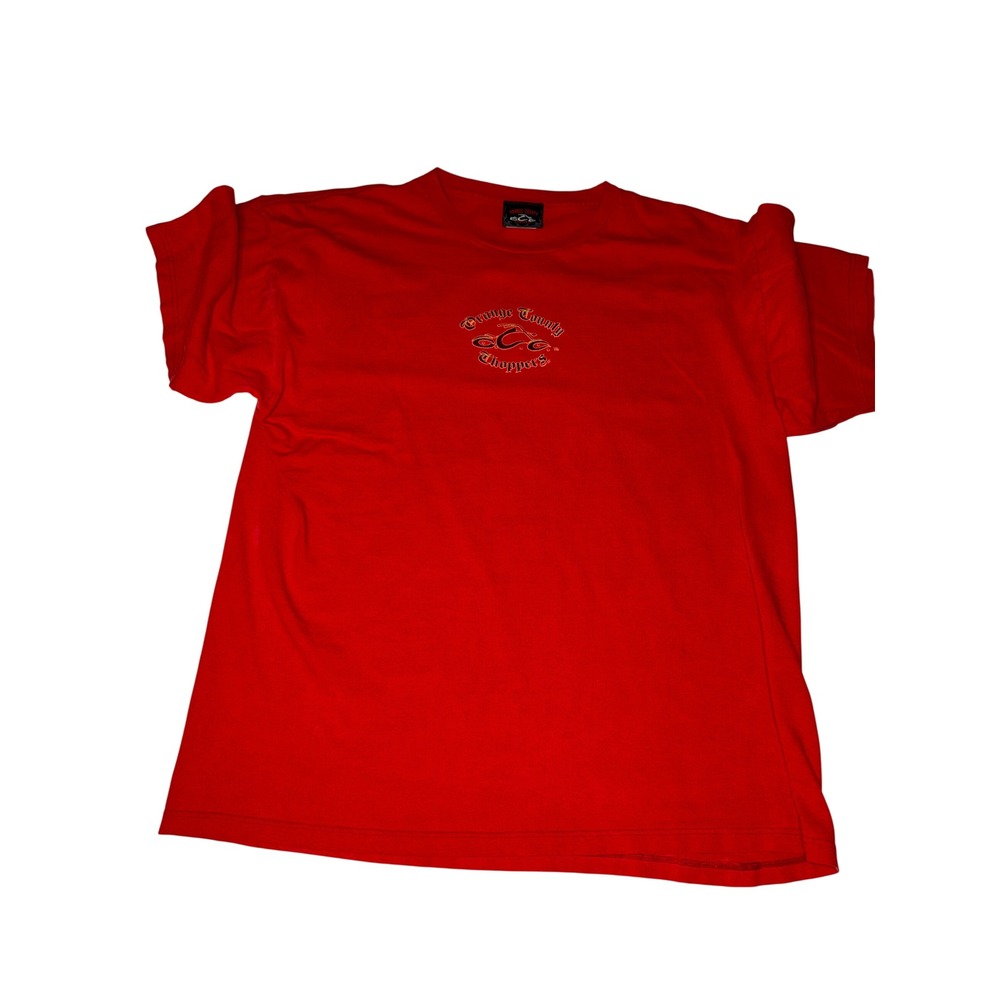 Orange County Choppers T-Shirt Mens XL Red Vintage Y2K Biker Short Sleeve